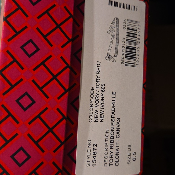 Tory Burch NIB Ribbon Espadrille Olana It - Picture 5 of 5